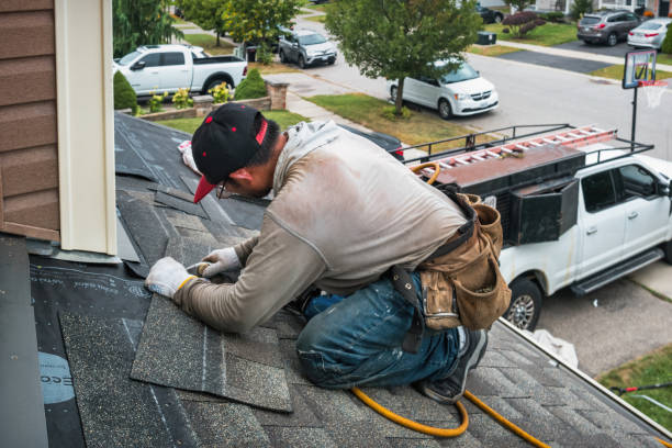 Professional Emergency Roof Repair technician working in Crescent, OR